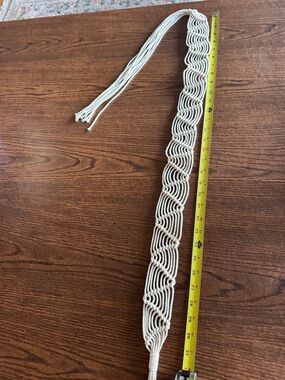 Handmade Macrame Belt in Natural Ivory